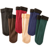 Socks women's mid-calf warm floor socks men and women's solid color confinement sleep socks autumn and winter fleece-lined thick snow socks