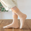 Socks women's mid-calf warm floor socks men and women's solid color confinement sleep socks autumn and winter fleece-lined thick snow socks