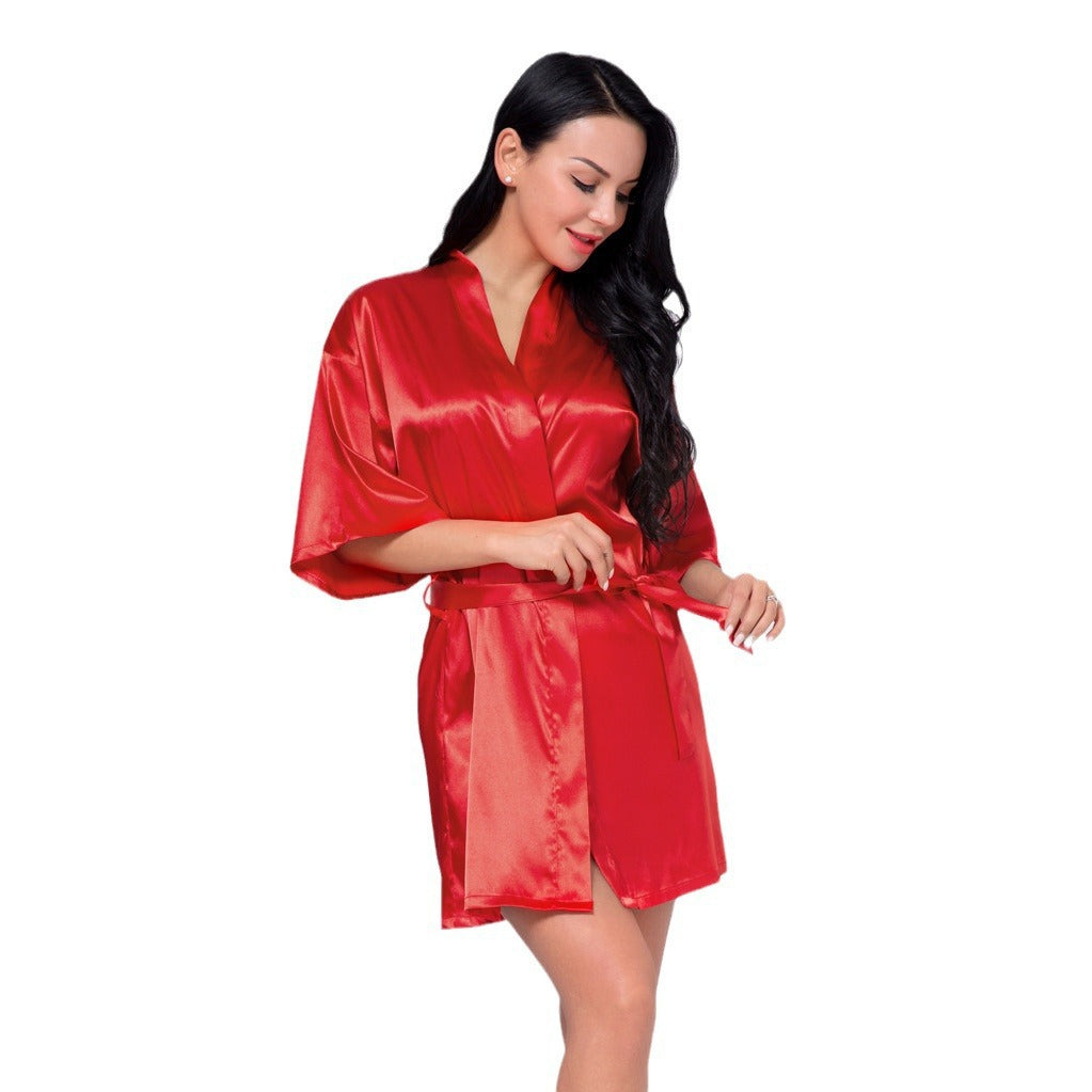 Pijamas nuevos de seda de hielo transfronterizos calientes