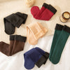 Socks women's mid-calf warm floor socks men and women's solid color confinement sleep socks autumn and winter fleece-lined thick snow socks